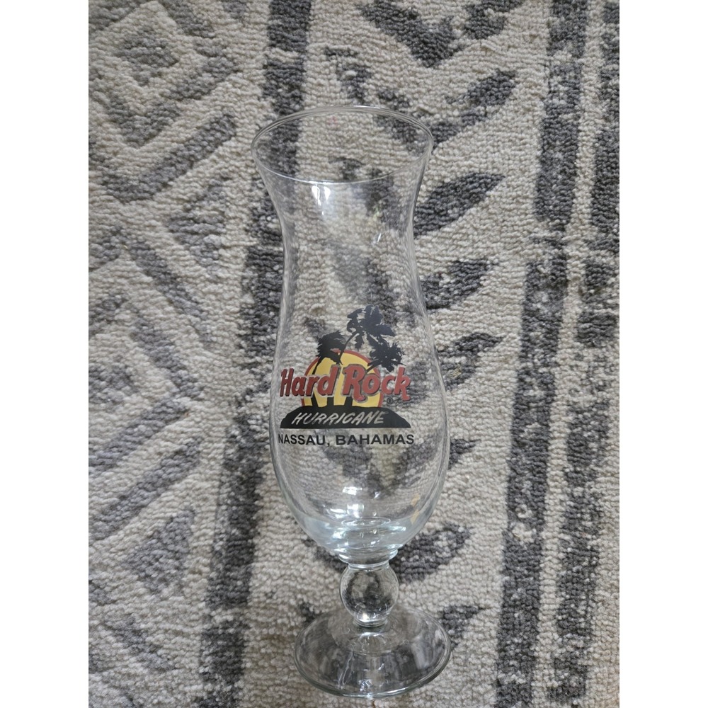 Hardโ Rock Cafe Hurricane Glass Nassau Bahamas Collectible Drinkware Island